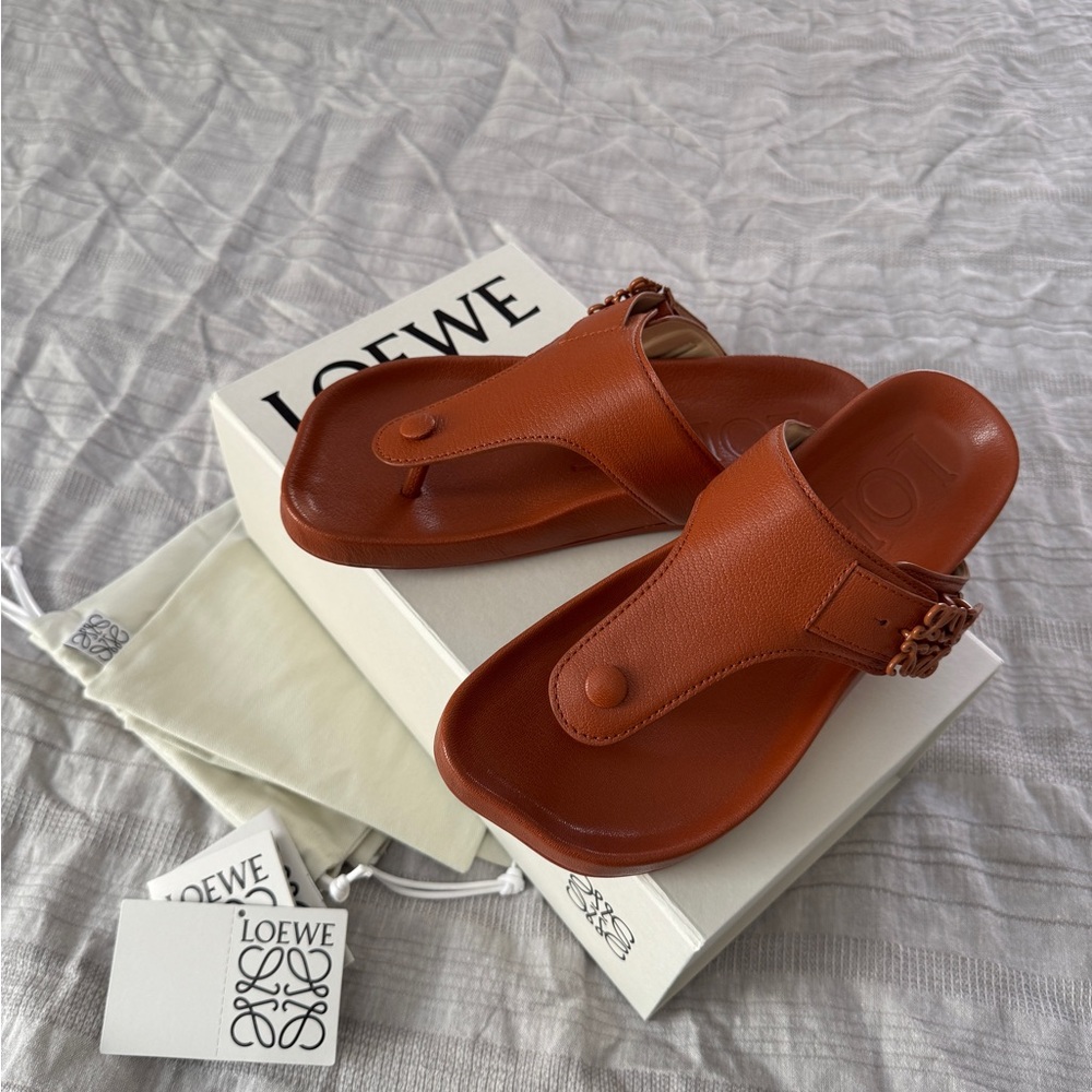SOLD **Loewe Women's Tan Leather Sandals